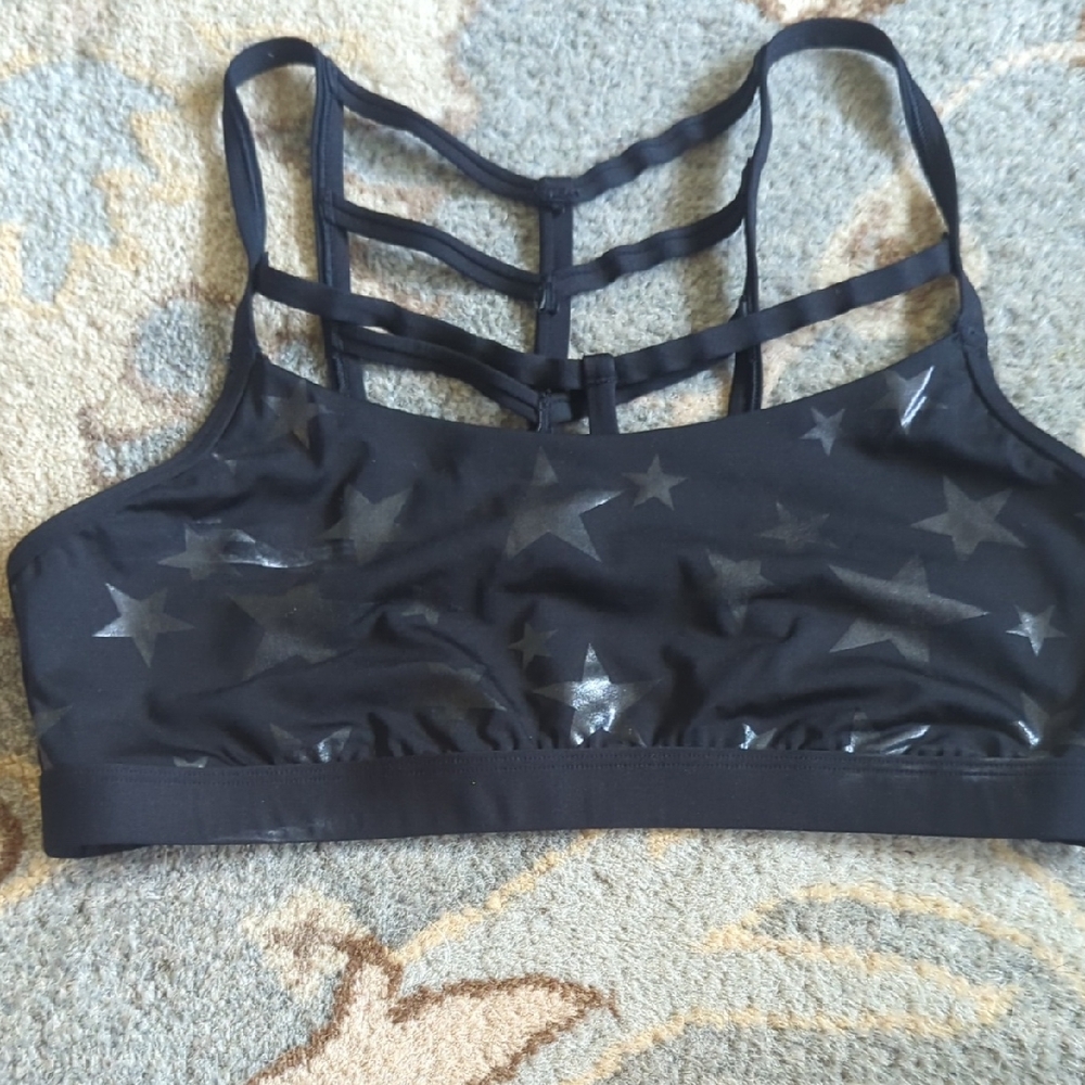 Victoria's Secret Black Sports Bra with Strappy Design